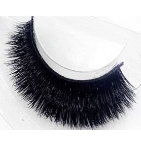 1 pair Latin ballroom dance thick false eyelashes for women mink hair handmade eyelashes natural black stem false eyelashes