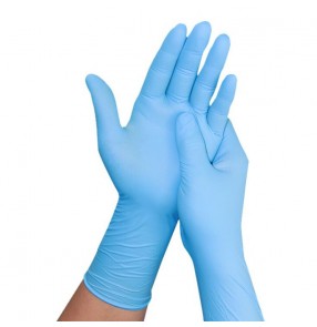 100pcs Disposable gloves blue rubber latex nitrile oil-proof anti-bacteria water proof food medical dental experiment Disposable gloves long thickening