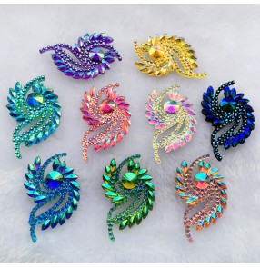 10pcs DIY Dance dress headdress Hand Sewn Flat Bottom gemstones Flower-shaped resin gemstones Dance Costumes Bags shoes Hats DIY Accessories