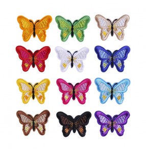 10pcs Wholesale butterfly embroidery cloth stickers Garment hat decoration accessories embrodered clothing patch 