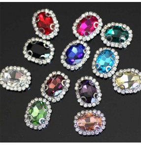  1pc 15x18mm hand-sewn diamond DIY necklace headdress bag sashes crystal buckle clothing jewelry accessories hair accessories wedding gem accessories