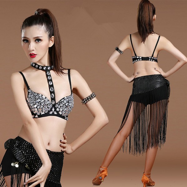 Rhinestones Exotic Dance wear Clothes Belly