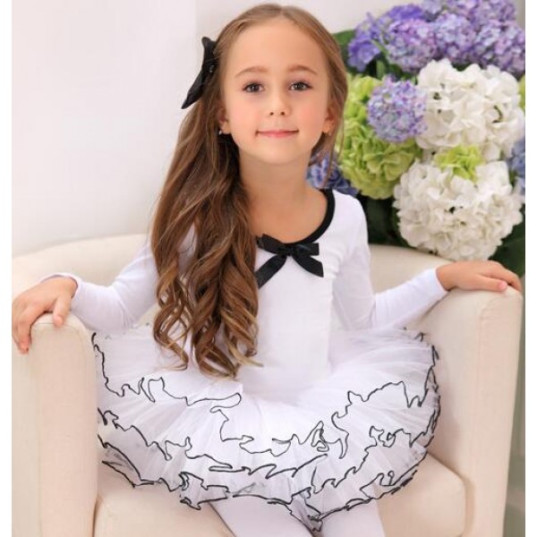 long sleeve dresses for girls pink tutu