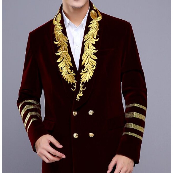 gold velvet jacket mens
