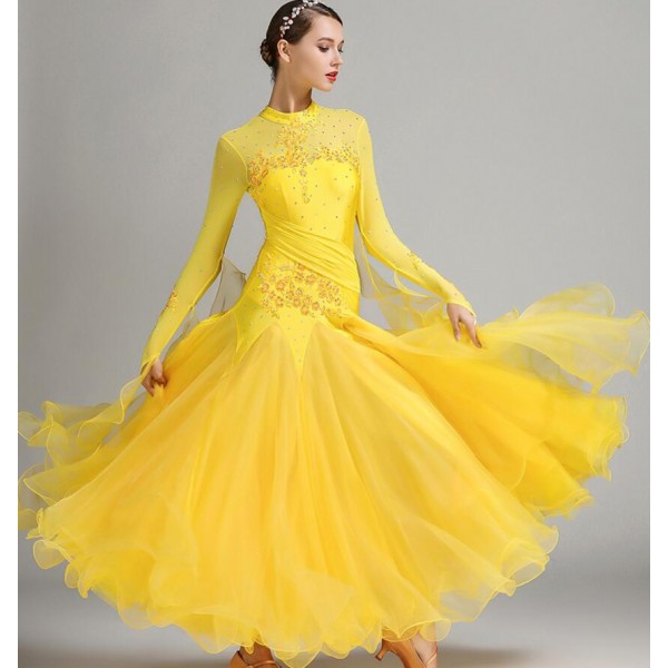 Red royal blue yellow purple Ballroom Dance Competition rhinestones ...