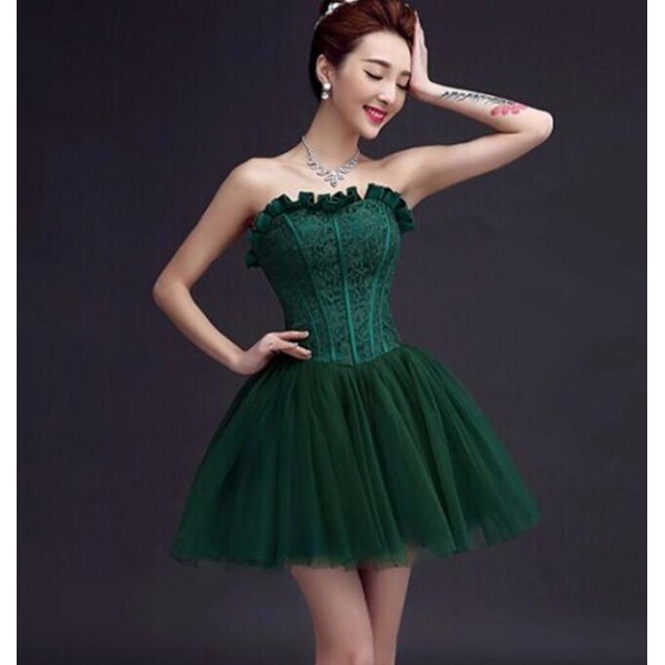 green dinner dress