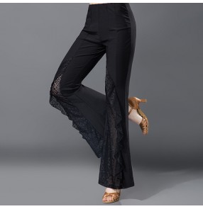 Ballroom dance costume sexy senior spandex ballroom dance pants for women ballroom dance competition trousers