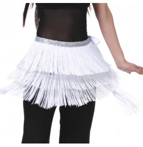 Belly Dance Belt for Women Waistband 3 Layers Tassel Belly Dance Hip Scarf Skirt Scarf Wrap Performance Dance Clothing 