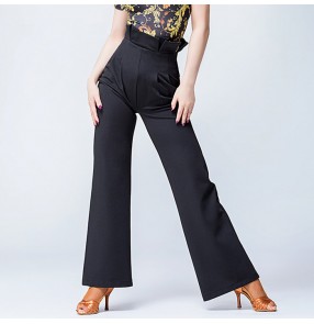  Black Loose Pantalones Women latin dance Long Trousers Pants Wide Leg Trousers pants