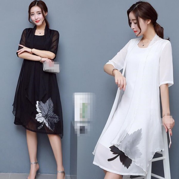 vintage style chiffon dress