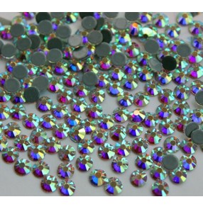 Colorful colored glitter High quality flat back with glue hot fix DIY rhinestones  dance dresses shoes bag accesories 4MM 1440PCS