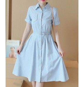  denim jeans material patchwork   sexy fashion girls women's Korean style dresses 