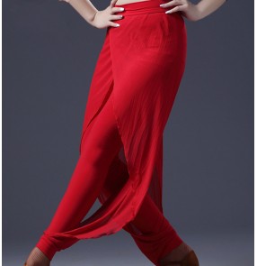 High Grade Latin dance Pants ballroom  Dance Pants Practice Performance Dancewear Stage Competition Dancing Trousers 