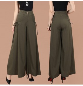 Korean Large Fashion Loose Wide Leg Pants Women Waist Casual Pants Large Swing Culottes high Waist Trousers pants