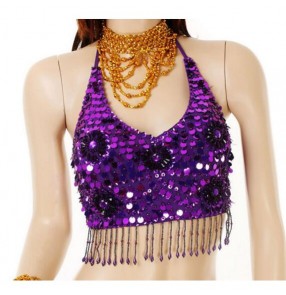 ladies Belly dance costumes senior sexy colors stones sequins belly dance bra for women belly dancing bra tops