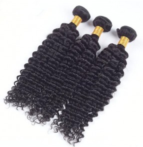 Malaysian Afican Kinky Curly Hair Bundles Remy 100% Human Hair Bundles 10"-28"Double Weft Hair Extension 1PC Hair Weave Can be dyed