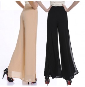 New Fashion Women's Summer Thin Chiffon Pants Female Wide Leg Pants High Waist Casual Dance Pants Trousers