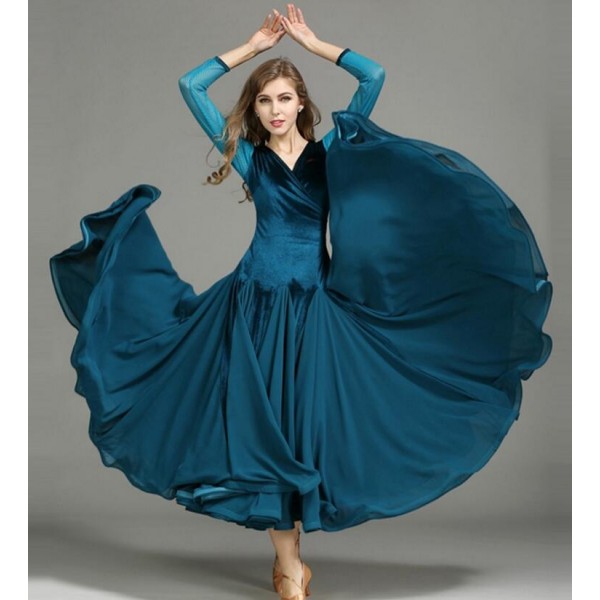 dark green blue dress
