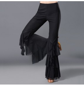  Sexy flared Latin Dance Pants  Square Dancing Ballroom Dance Pants Cha Cha Dance Dress Women Enfeites Para Quarto