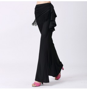 Women competition Latin Dance pants Fringe Women Ballroom Dancing Dresses Latin Costume Dance Latin Dresses Tango Dress Samba Skirts