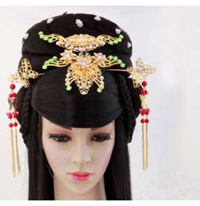 Women 's han dynasty hair wig chinese drama film ancient princess wig ancient chinese hair cosplay long black hair wigs
