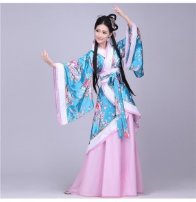 ancient chinese costume women folk dance qing dynasty tradition wear costumes for fan fancy dress hanfu cosplay clothes china