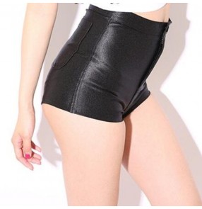 Black dark green wine red Dance Shorts High Waisted Jazz singers cosplay show disco Dance Shorts Adult Shiny Womens Dancing Shorts