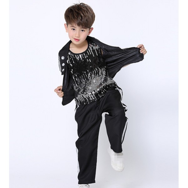 Spring Notion Boys' Modern Fit Dress Suit Set Black - Walmart.com