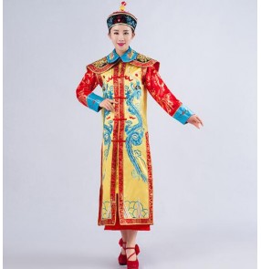 Chinese Emperor Traditional Costume Chinese Ancient Emperor Queen Costume The Qing Dynasty Dragon Robe Chosang 