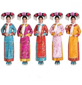 Chinese Qing Dynasty Costume New Princess Costume With Headwear princess Chinese folk Queen Ancient Dress