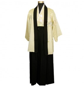 Male Men's kimono traditional Japanese Warrior Kimono Yukata men Bathrobes anime cosplay costumes clothing set costumes