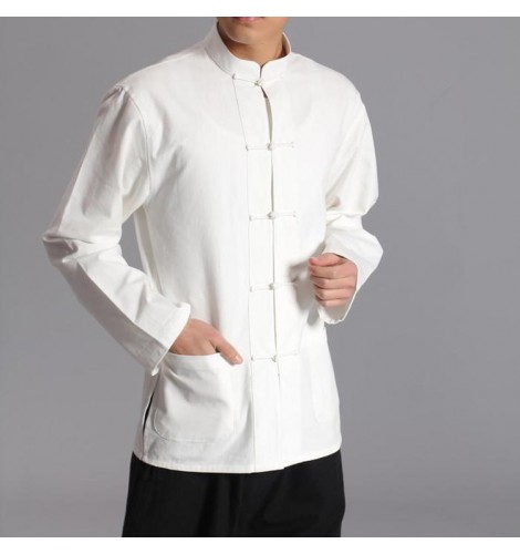 Men's Kung Fu Tai Chi Uniforms : Men Chinese Traditional Tang Suit Jacket  Wu Shu Tai Chi Clothing Shaolin Kung Fu Wing Chun Shirt Long Sleeves  Exercises Costume