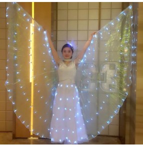 White Belly Dance LED Isis Wings Belly Dancing Accessory Popular Stage Performance competition cosplay Props Wings Props 