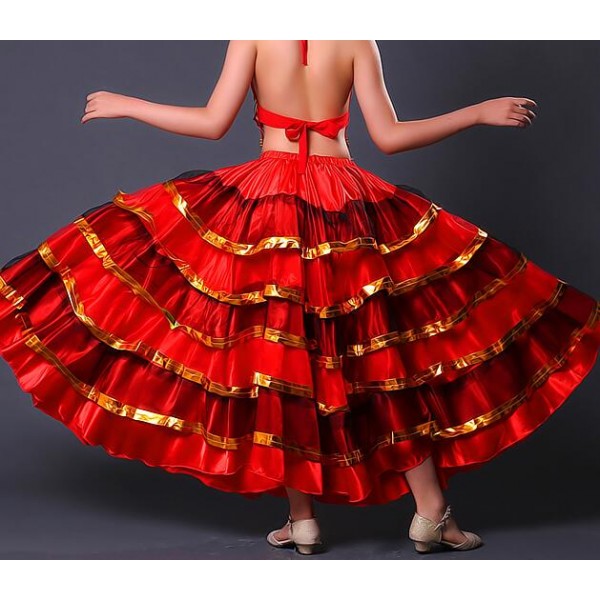 red flamenco style dress