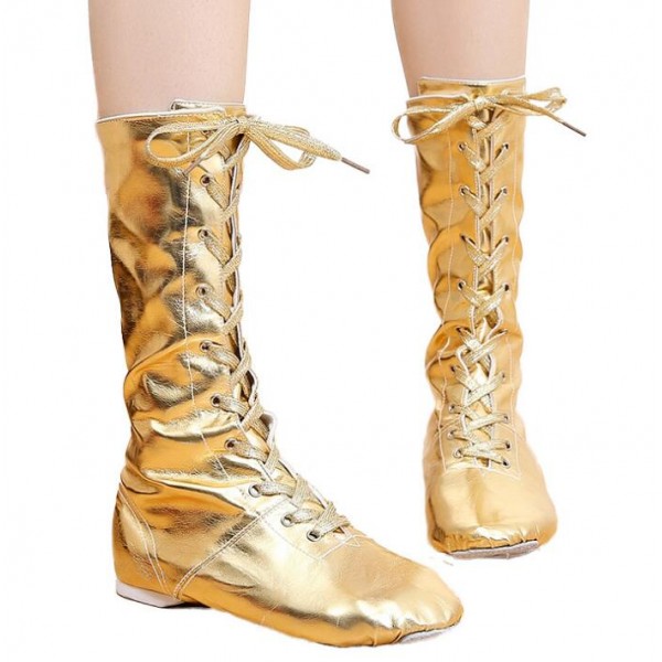 gold jazz shoes