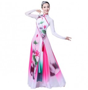 Ancient classical Chinese folk dance dresses women's female competition stage performance fairy drama anime cosplay dance costumes