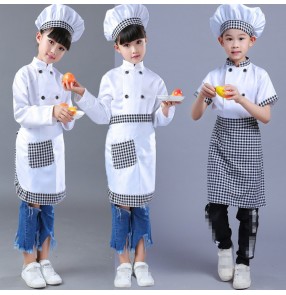 Girls Boy new year film program Cosplay Costume Chef Uniform Kids Kindergarten Games Cooking Clothing Child Kitchen Work Wear Clothes costumes