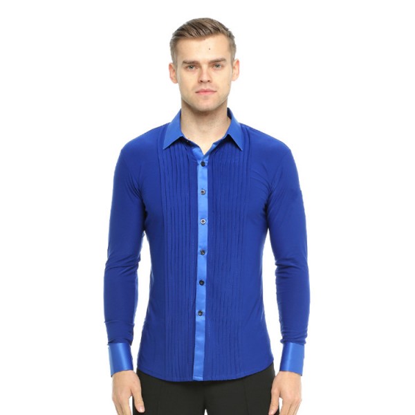 royal blue and white dress shirt