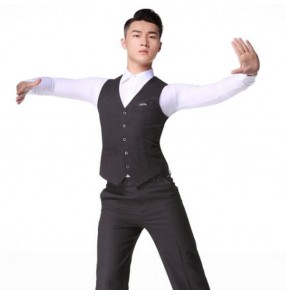 Men's ballroom latin dance vest stage performance competition waltz tango dancing waistcoats