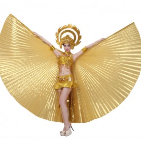 Spanish Bull dance Women's opening dancing gold stage performance samba dance outfits dress costumes