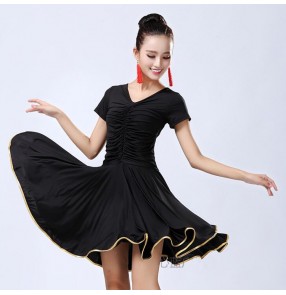 Women's latin dresses for female competition salsa chacha rumba performance pratice exercises dancing dresses costumes