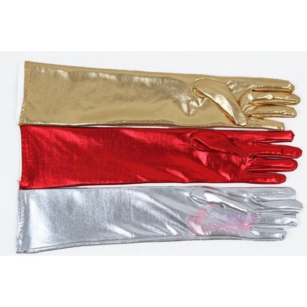 Women : Women's jazz dance stretchable leather long gloves singers team ...