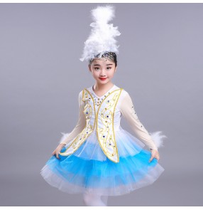 Kids modern dance dresses ballet dress for girls children  jazz singers chorus singers cosplay princess dresses