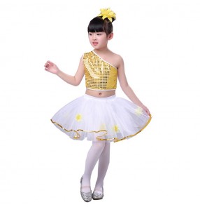 kids modern dance jazz dance outfits for boys girls street dance school competition group dancers singers chorus sequin stage performance costume