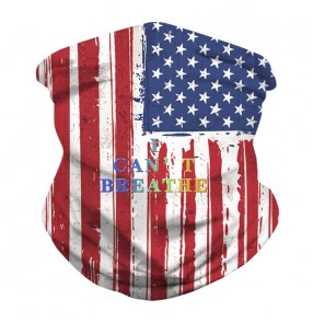 2PCS Reusable face masks for unisex neck scarf mask American flag printed outdoor running sports cycling turban magic scarf mask 