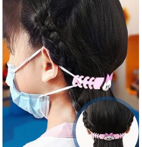 3pcs Cartoon pvc face masks extension strap for kids children face mask belt with adjustable length mask hook for boy girls