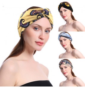 3pcs Women's sports yoga workout running cycling floral headband beauty wash face hair band for female