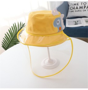 Anti direct splash spray saliva fisherman's cap with face shields for baby kids outdoor anti-uv protective hat for children 