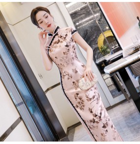 Chinese dress qipao dress traditional oriental cheongsam dress photos model miss etiquette show drama cosplay dresses