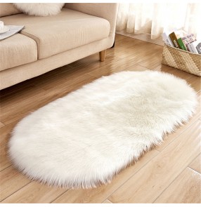 Creative home faux fur wool carpet floor mat living room sofa cold-proof plush floor mat bedroom non-slip mat